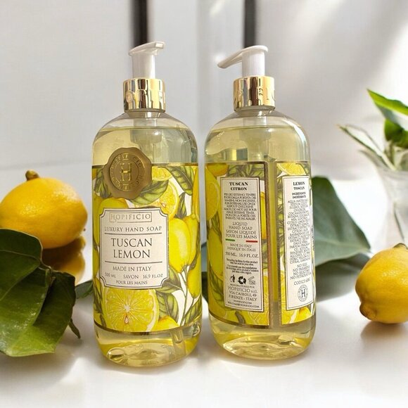 (2-Pk) HOPIFICIO FIRENZE ~ Tuscan Lemon LIQUID LUXURY HAND SOAP Made in Italy
